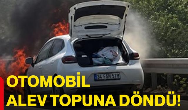 Otomobil alev topuna döndü!