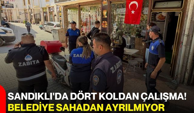 Sandıklı'da dört koldan çalışma! Belediye sahadan ayrılmıyor