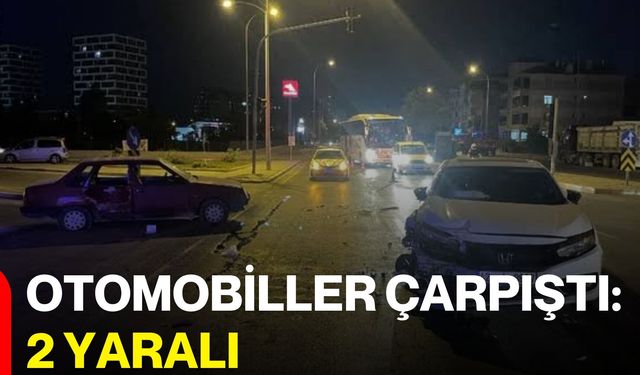Otomobiller çarpıştı: 2 yaralı