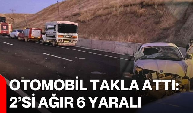 Otomobil takla attı: 2’si ağır 6 yaralı