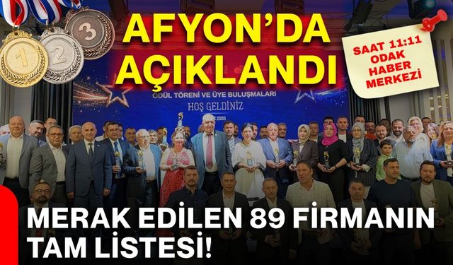 Afyon’da açıklandı: Merak edilen 89 firmanın tam listesi!