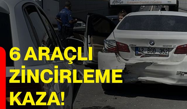 6 araçlı zincirleme kaza!