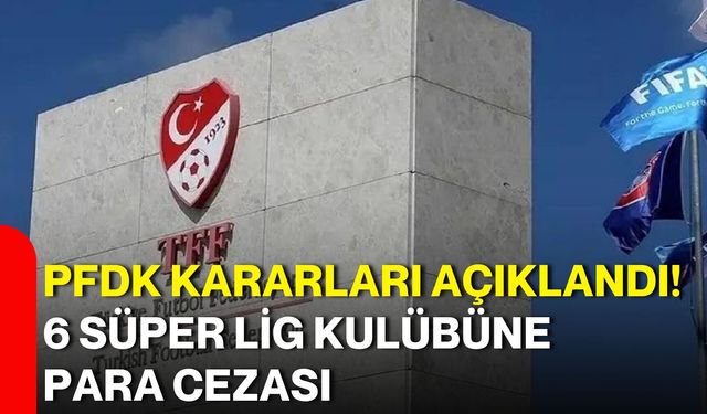 PFDK kararları açıklandı! 6 Süper Lig kulübüne para cezası