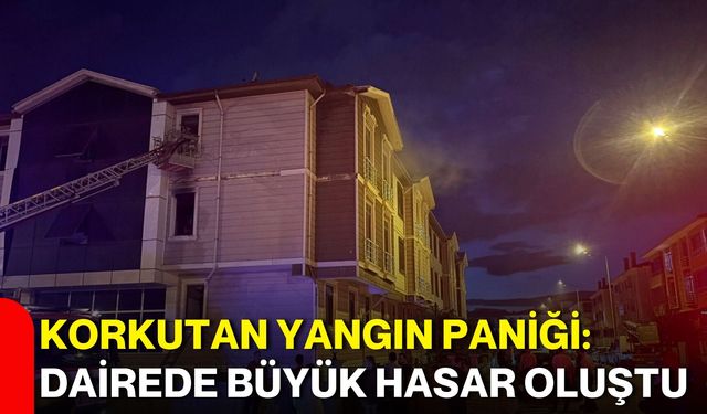 Korkutan yangın paniği: Dairede büyük hasar oluştu