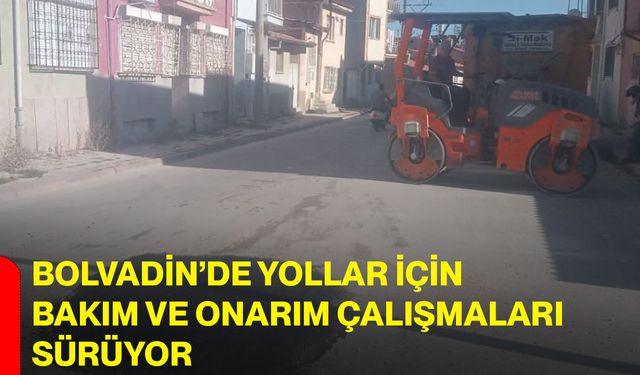 Bolvadin’de yollar için bakım ve onarım çalışmaları sürüyor