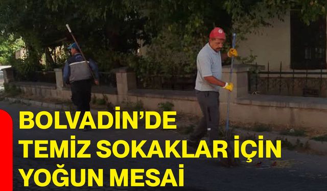 Bolvadin’de temiz sokaklar için yoğun mesai