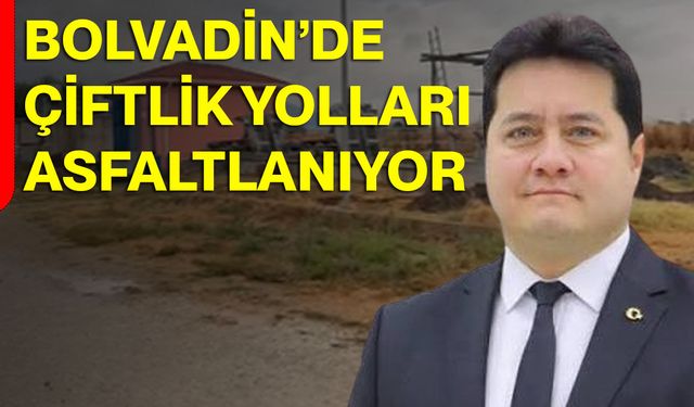 Bolvadin’de çiftlik yolları asfaltlanıyor