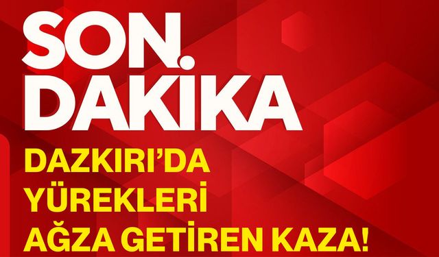 Dazkırı’da yürekleri ağza getiren kaza!