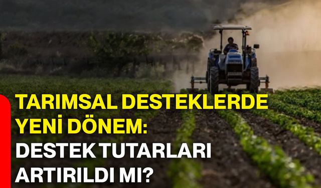 Tarımsal desteklerde yeni dönem: Destek tutarları artırıldı mı?