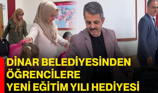 Dinar Belediyesinden öğrencilere yeni eğitim yılı hediyesi