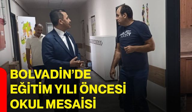 Bolvadin’de eğitim yılı öncesi okul mesaisi