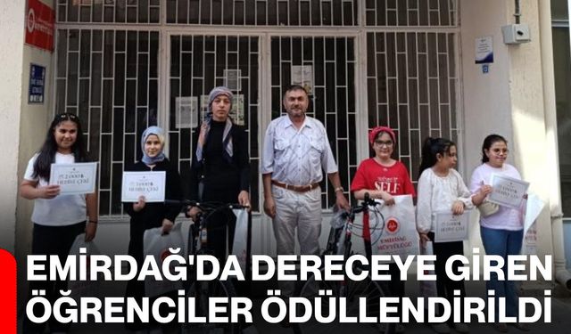 Emirdağ'da dereceye giren öğrenciler ödüllendirildi