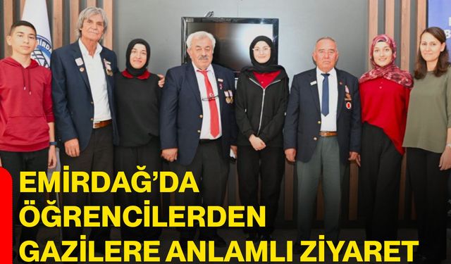 Emirdağ’da öğrencilerden gazilere anlamlı ziyaret