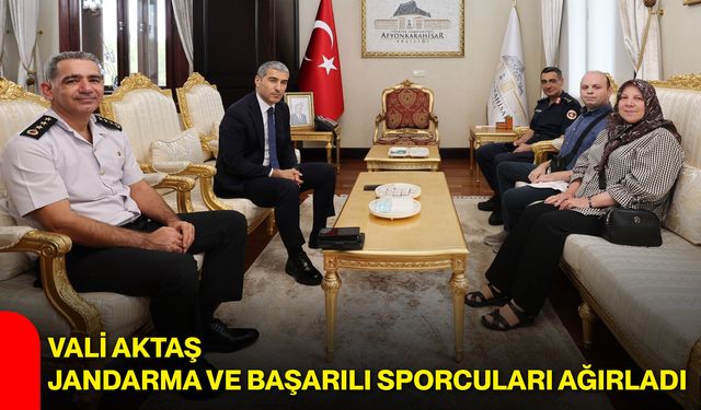 Vali Aktaş, jandarma ve başarılı sporcuları ağırladı
