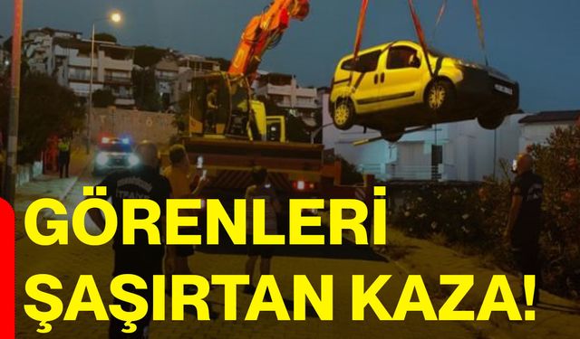 Görenleri şaşırtan kaza!