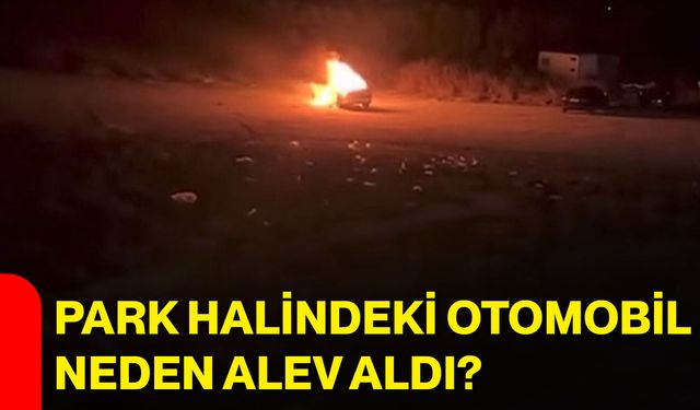 Park halindeki otomobil neden alev aldı?