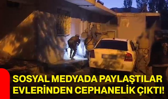 Sosyal medyada paylaştılar, evlerinden cephanelik çıktı!