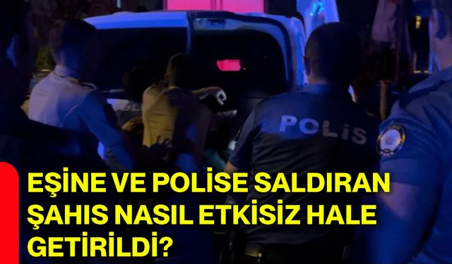 Eşine ve polise saldıran şahıs nasıl etkisiz hale getirildi?