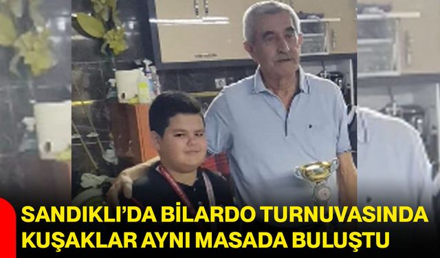 Sandıklı’da bilardo turnuvasında kuşaklar aynı masada buluştu
