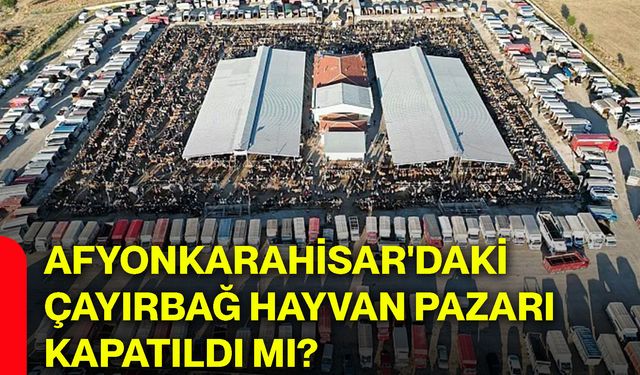 Afyonkarahisar'daki Çayırbağ Hayvan Pazarı kapatıldı mı?