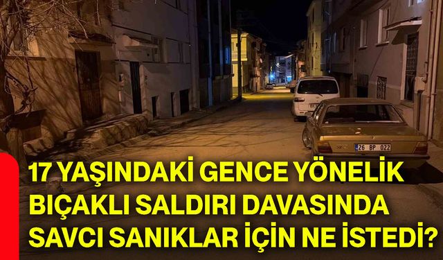 17 yaşındaki gence yönelik bıçaklı saldırı davasında savcı sanıklar için ne istedi?