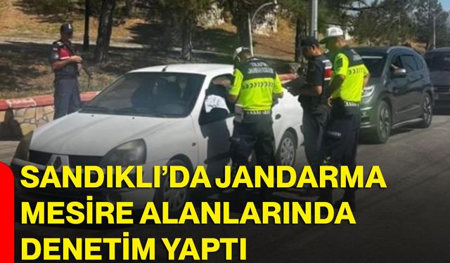Sandıklı’da jandarma mesire alanlarında denetim yaptı