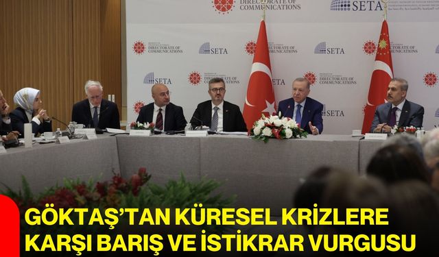 Göktaş’tan küresel krizlere karşı barış ve istikrar vurgusu