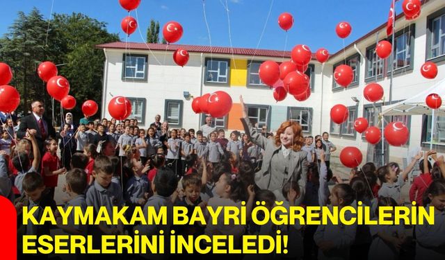 Kaymakam Bayri öğrencilerin eserlerini inceledi!