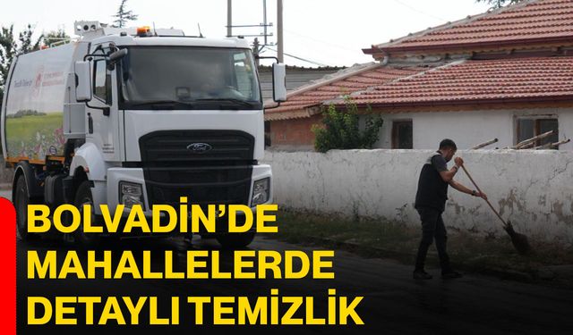Bolvadin’de mahallelerde detaylı temizlik