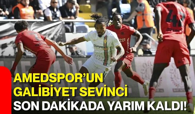 Amedspor’un galibiyet sevinci son dakikada yarım kaldı!