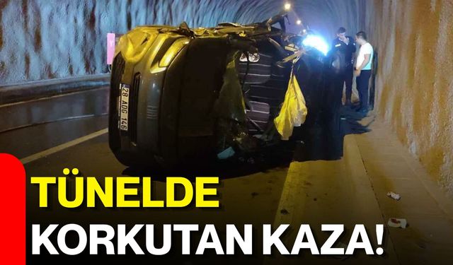 Tünelde korkutan kaza!