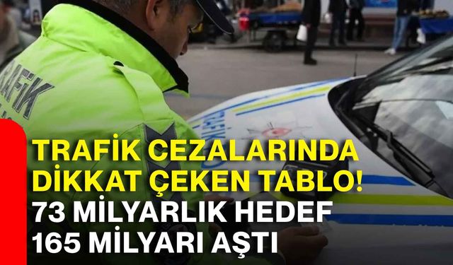 Trafik cezalarında dikkat çeken tablo! 73 milyarlık hedef 165 milyarı aştı