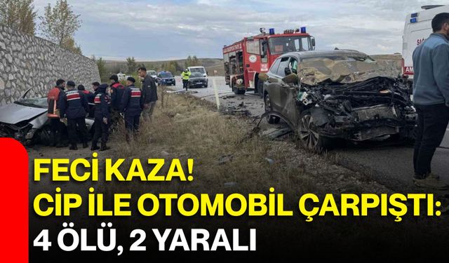 Feci kaza! Cip ile otomobil çarpıştı: 4 ölü, 2 yaralı