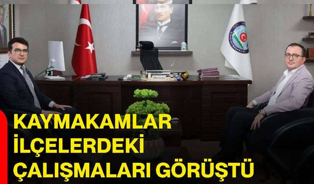 Kaymakamlar ilçelerdeki çalışmaları görüştü