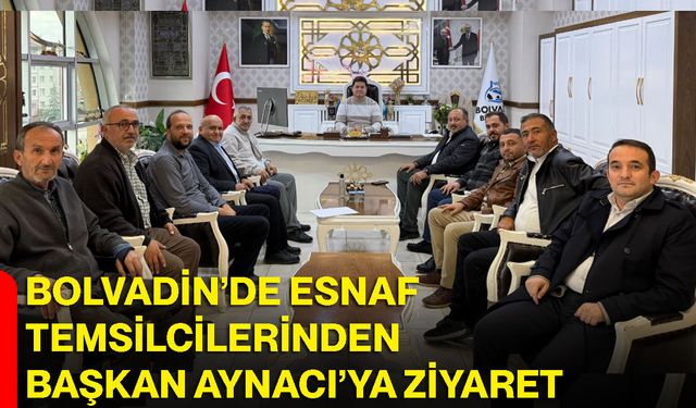 Bolvadin’de esnaf temsilcilerinden Başkan Aynacı’ya ziyaret