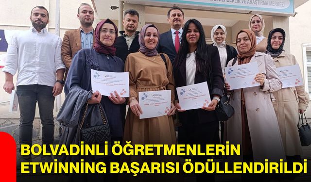 Bolvadinli öğretmenlerin eTwinning başarısı ödüllendirildi