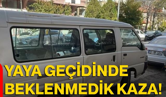 Yaya geçidinde beklenmedik kaza!