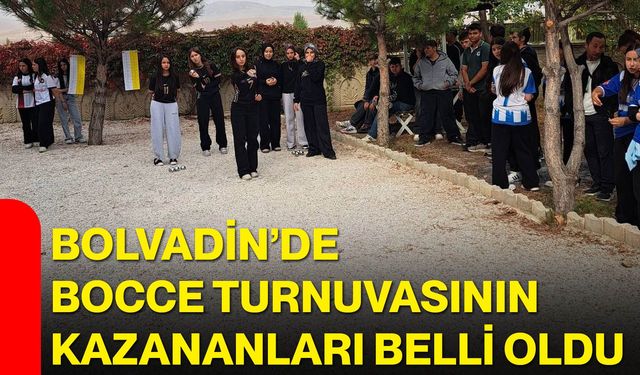 Bolvadin’de Bocce turnuvasının kazananları belli oldu