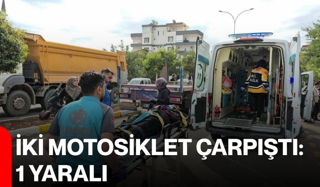 İki motosiklet çarpıştı: 1 yaralı