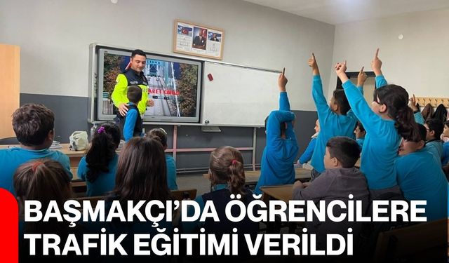 Başmakçı’da öğrencilere trafik eğitimi verildi