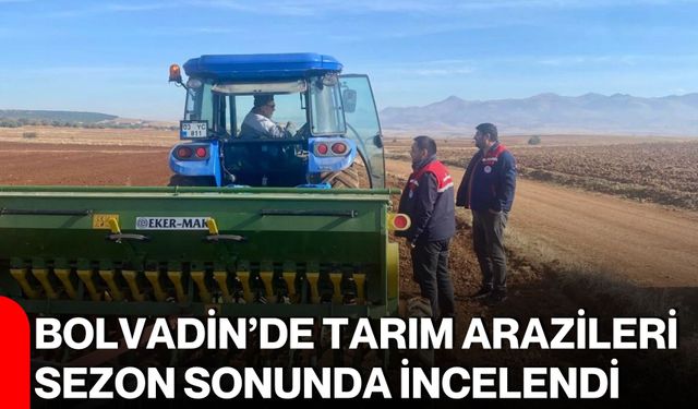 Bolvadin’de tarım arazileri sezon sonunda incelendi