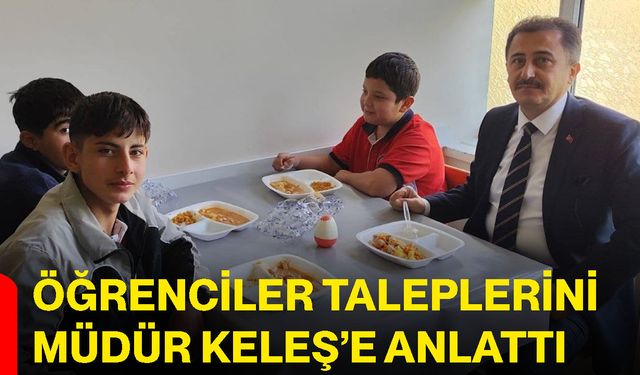 Öğrenciler taleplerini Müdür Keleş’e anlattı