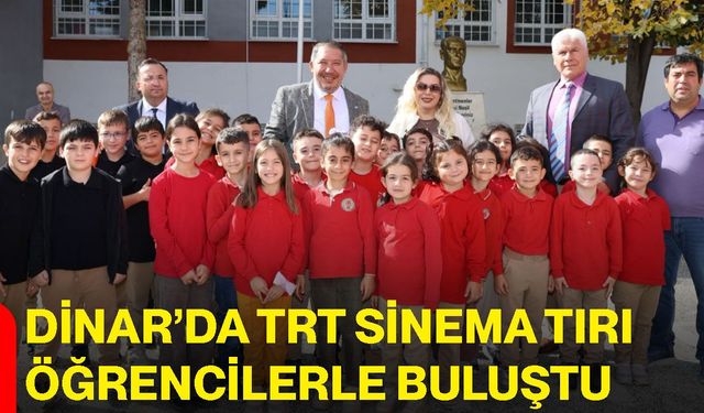 Dinar’da TRT Sinema Tırı öğrencilerle buluştu