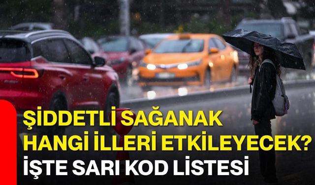 Şiddetli sağanak hangi illeri etkileyecek? İşte sarı kod listesi