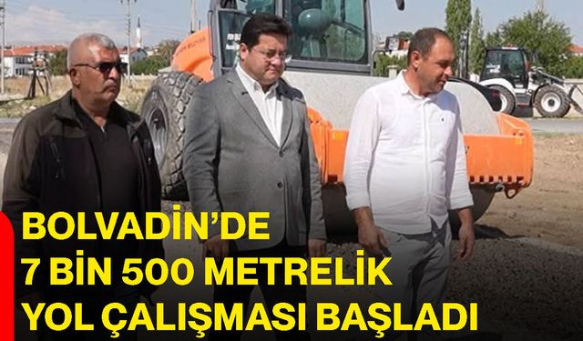 Bolvadin’de 7 bin 500 metrelik yol çalışması başladı