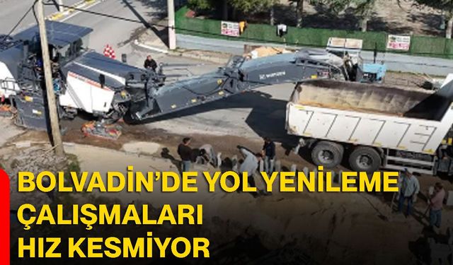 Bolvadin’de yol yenileme çalışmaları hız kesmiyor
