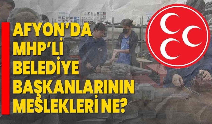 Afyon’da MHP’li belediye başkanlarının meslekleri ne?