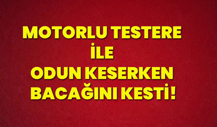 Motorlu testere ile odun keserken bacağını kesti!