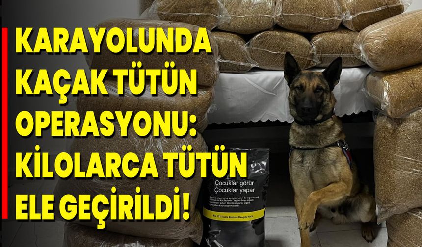 Karayolunda Kaçak Tütün Operasyonu: Kilolarca Tütün Ele Geçirildi!