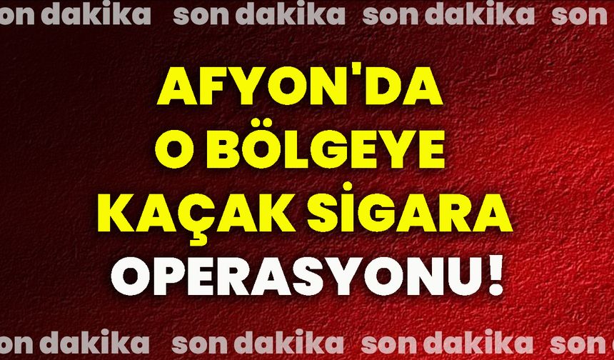 Jandarma’dan o bölgeye kaçak sigara operasyonu!